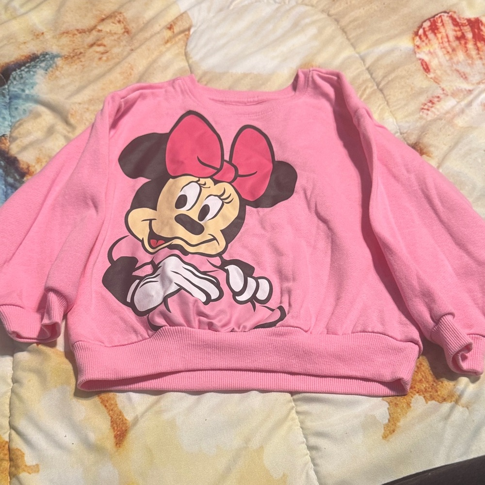 Disney Kids Pink Minnie Mouse Sweatshirt
